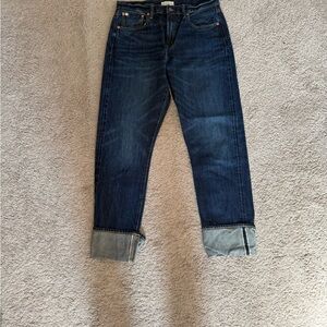 American Eagle Outfitters Dark Blue Cropped Jeans